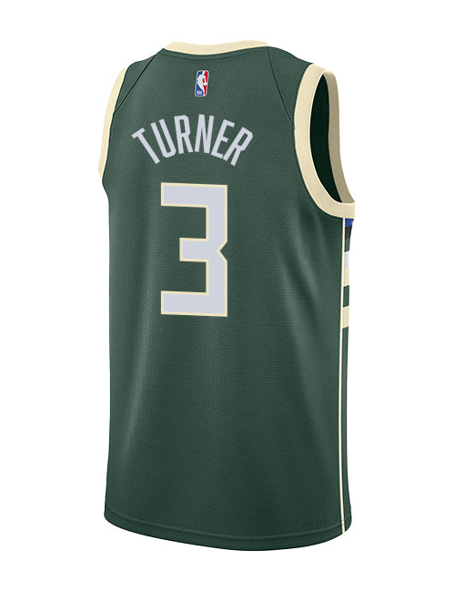Nike 2022 Icon Edition Myles Turner Milwaukee Bucks Swingman Jersey-back