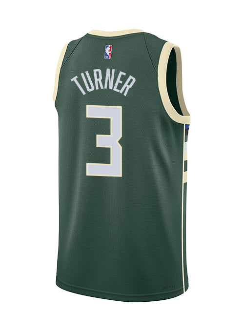 Nike 2022 Icon Edition Myles Turner Milwaukee Bucks Swingman Jersey-back