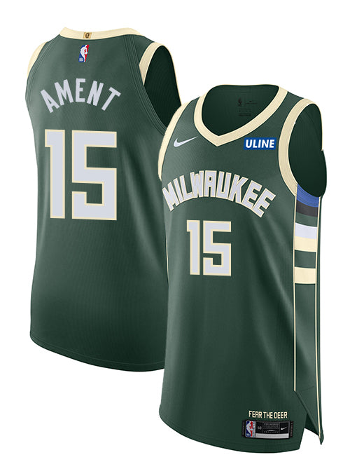 Nike 2022 Icon Edition Nate Ament Milwaukee Bucks Authentic Jersey-COLLAGE