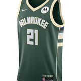 Nike 2022 Icon Edition Tyler Smith Milwaukee Bucks Swingman Jersey-FRONT