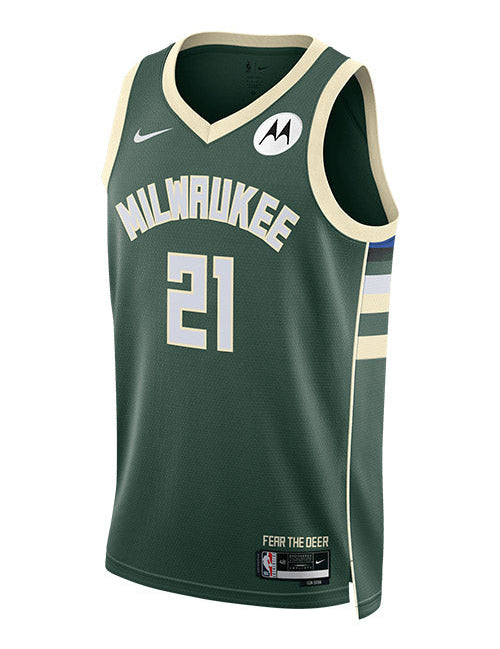 Nike 2022 Icon Edition Tyler Smith Milwaukee Bucks Swingman Jersey-FRONT