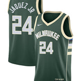 Nike 2022 Icon Edition Jaime Jaquez Jr Milwaukee Bucks Swingman Jersey-COLLAGE