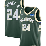 Nike 2022 Icon Edition Jaime Jaquez Jr Milwaukee Bucks Swingman Jersey