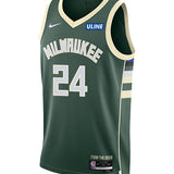 Nike 2022 Icon Edition Jaime Jaquez Jr Milwaukee Bucks Swingman Jersey
