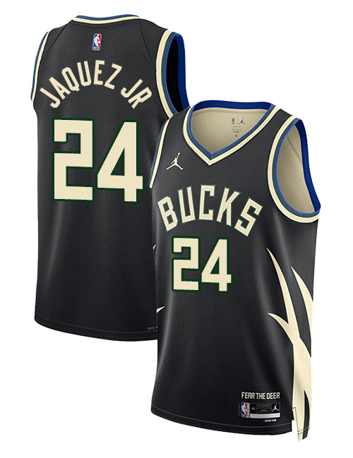 Jordan 2022 Statement Edition Jaime Jaquez Jr Milwaukee Bucks Swingman Jersey-COLLAGE