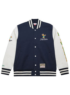 Mitchell & Ness HWC '68 Exposed Milwaukee Bucks Varsity Jacket-front