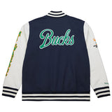 Mitchell & Ness HWC '68 Exposed Milwaukee Bucks Varsity Jacket-back