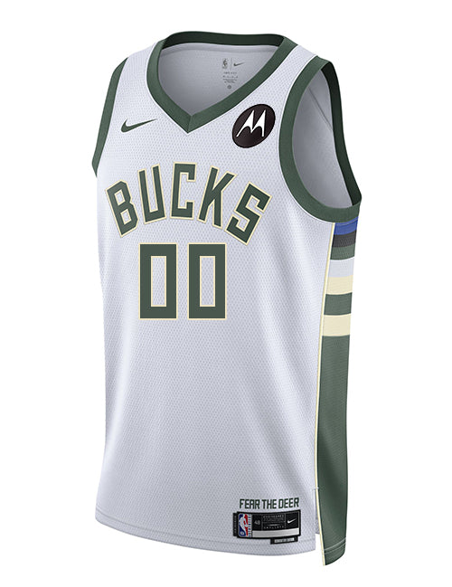 Nike 2022 Association Edition Jericho Sims Milwaukee Bucks Swingman Jersey-FRONT