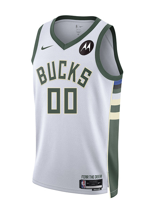 Nike 2022 Association Edition Jericho Sims Milwaukee Bucks Swingman Jersey-FRONT