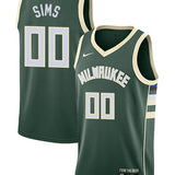 Nike 2022 Icon Edition Jericho Sims Milwaukee Bucks Swingman Jersey-COLLAGE
