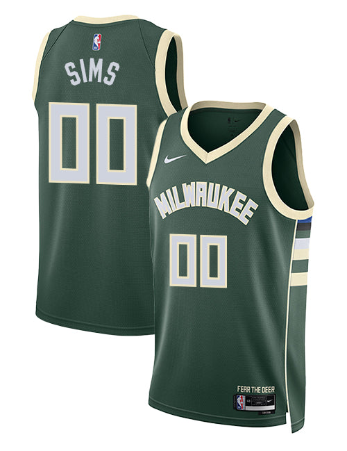 Nike 2022 Icon Edition Jericho Sims Milwaukee Bucks Swingman Jersey-COLLAGE