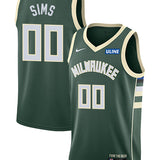 Nike 2022 Icon Edition Jericho Sims Milwaukee Bucks Swingman Jersey