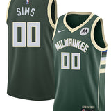 Nike 2022 Icon Edition Jericho Sims Milwaukee Bucks Swingman Jersey-COLLAGE