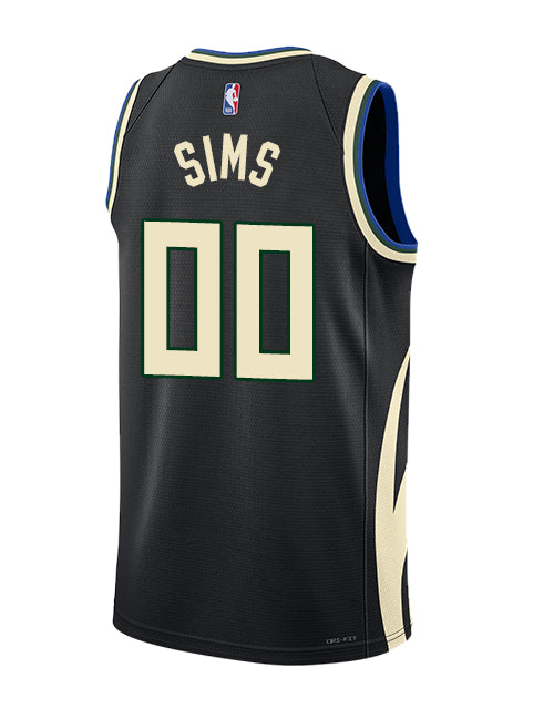 Jordan 2022 Statement Edition Jericho Sims Milwaukee Bucks Swingman Jersey-BACK
