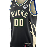 Jordan 2022 Statement Edition Jericho Sims Milwaukee Bucks Swingman Jersey-FRONT