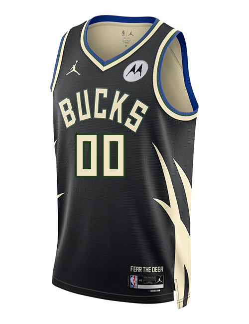 Jordan 2022 Statement Edition Jericho Sims Milwaukee Bucks Swingman Jersey-FRONT