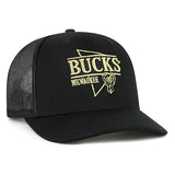 '47 Brand Gilded Milwaukee Bucks Adjustable Trucker Hat-angled right 