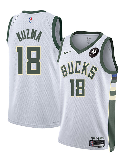 Nike 2022 Association Edition Kyle Kuzma Milwaukee Bucks Swingman Jersey-COLLAGE