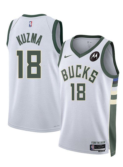 Nike 2022 Association Edition Kyle Kuzma Milwaukee Bucks Swingman Jersey-COLLAGE