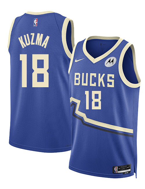 Nike 2024-25 City Edition Kyle Kuzma Milwaukee Bucks Swingman Jersey-collage