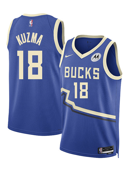 Nike 2024-25 City Edition Kyle Kuzma Milwaukee Bucks Swingman Jersey-collage