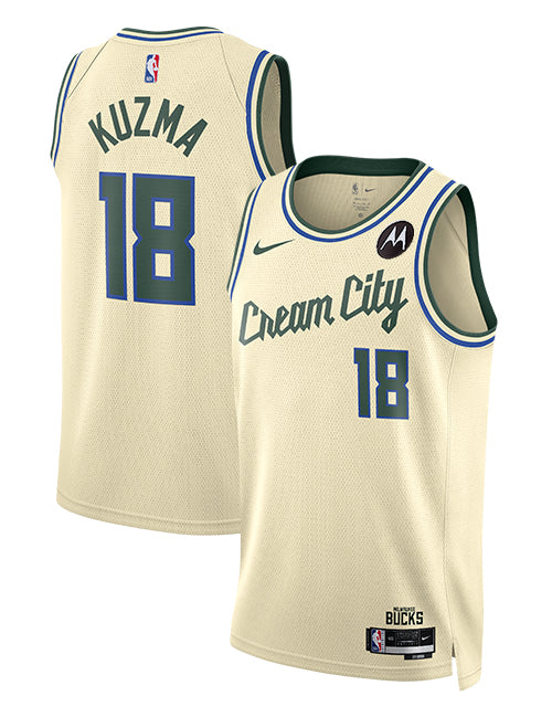 Nike 2025-26 City Edition Kyle Kuzma Milwaukee Bucks Swingman Jersey-collage