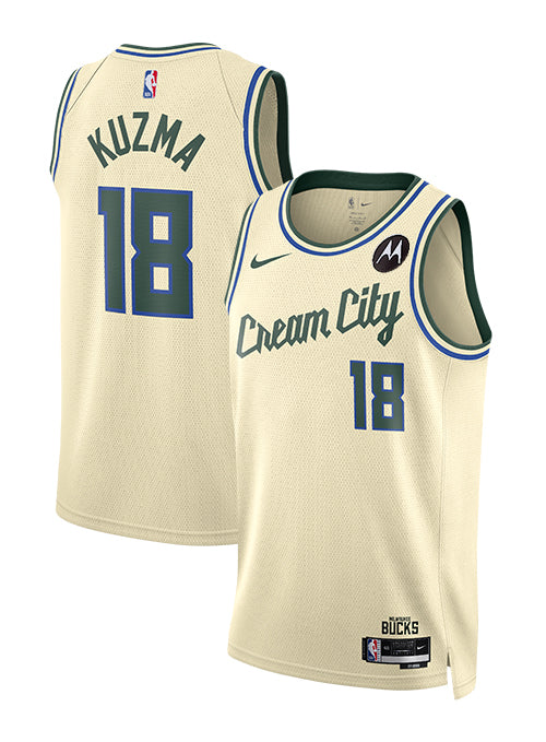 Nike 2025-26 City Edition Kyle Kuzma Milwaukee Bucks Swingman Jersey-collage