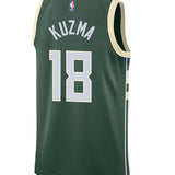 Nike 2022 Icon Edition Kyle Kuzma Milwaukee Bucks Swingman Jersey-BACK