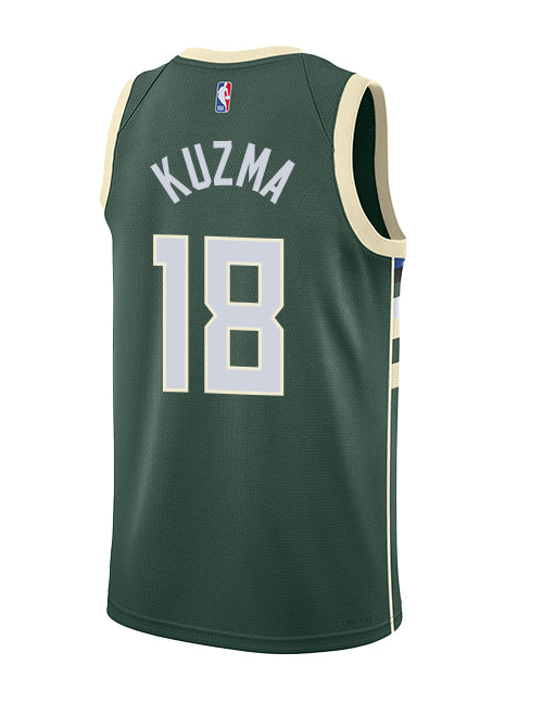 Nike 2022 Icon Edition Kyle Kuzma Milwaukee Bucks Swingman Jersey-BACK