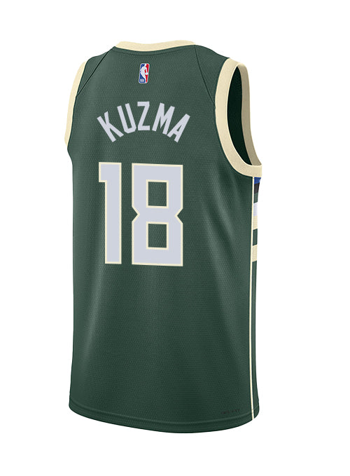 Nike 2022 Icon Edition Kyle Kuzma Milwaukee Bucks Swingman Jersey-BACK