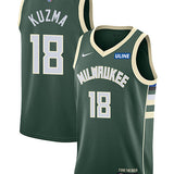 Nike 2022 Icon Edition Kyle Kuzma Milwaukee Bucks Swingman Jersey