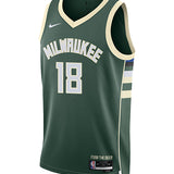 Nike 2022 Icon Edition Kyle Kuzma Milwaukee Bucks Swingman Jersey-FRONT