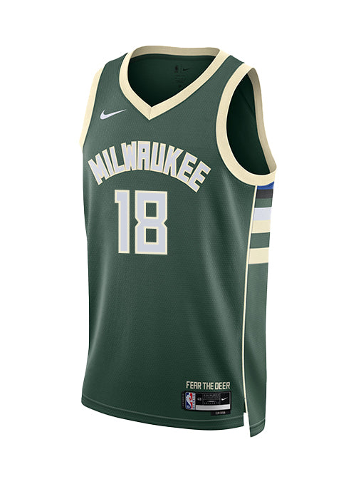 Nike 2022 Icon Edition Kyle Kuzma Milwaukee Bucks Swingman Jersey-FRONT