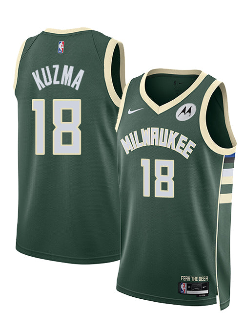 Nike 2022 Icon Edition Kyle Kuzma Milwaukee Bucks Swingman Jersey-COLLAGE