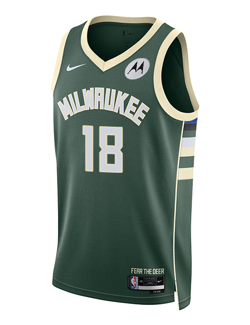 Nike 2022 Icon Edition Kyle Kuzma Milwaukee Bucks Swingman Jersey-FRONT