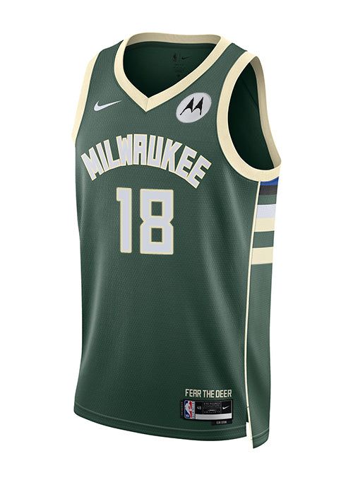 Nike 2022 Icon Edition Kyle Kuzma Milwaukee Bucks Swingman Jersey-FRONT