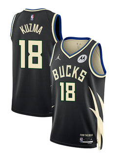 Jordan 2022 Statement Edition Kyle Kuzma Milwaukee Bucks Swingman Jersey-collage