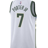 Nike 2022 Association Edition Kevin Porter Jr Milwaukee Bucks Swingman Jersey-BACK