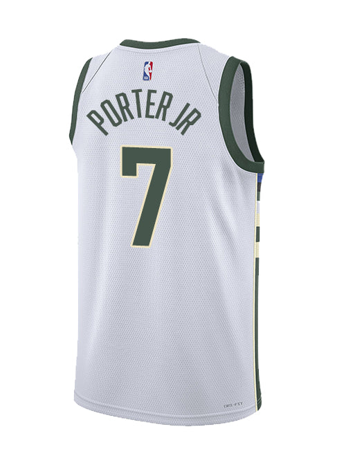 Nike 2022 Association Edition Kevin Porter Jr Milwaukee Bucks Swingman Jersey-BACK