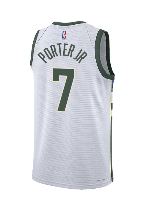 Nike 2022 Association Edition Kevin Porter Jr Milwaukee Bucks Swingman Jersey-BACK