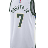 Nike 2022 Association Edition Kevin Porter Jr Milwaukee Bucks Swingman Jersey-back