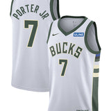 Nike 2022 Association Edition Kevin Porter Jr Milwaukee Bucks Swingman Jersey