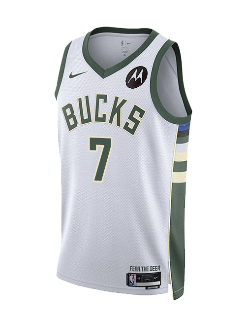 Nike 2022 Association Edition Kevin Porter Jr Milwaukee Bucks Swingman Jersey-FRONT