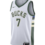 Nike 2022 Association Edition Kevin Porter Jr Milwaukee Bucks Swingman Jersey-front