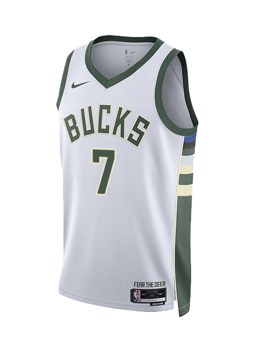 Nike 2022 Association Edition Kevin Porter Jr Milwaukee Bucks Swingman Jersey-front