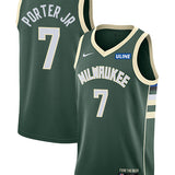 Nike 2022 Icon Edition Kevin Porter Jr. Milwaukee Bucks Swingman Jersey