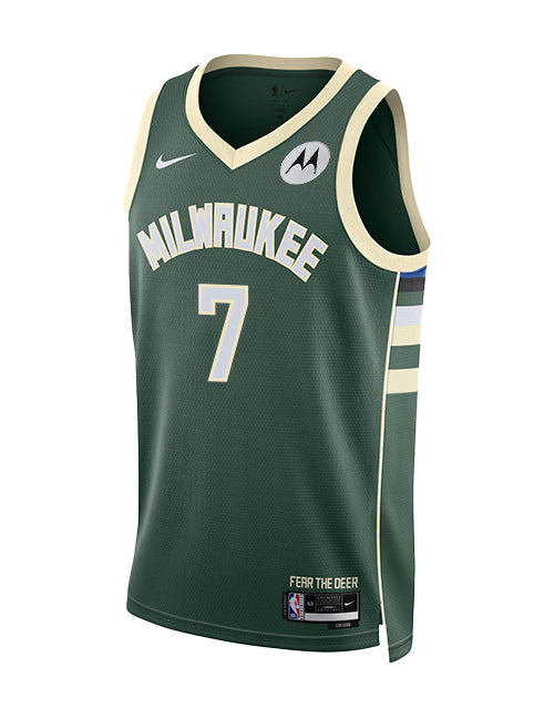 Nike 2022 Icon Edition Kevin Porter Jr. Milwaukee Bucks Swingman Jersey-FRONT