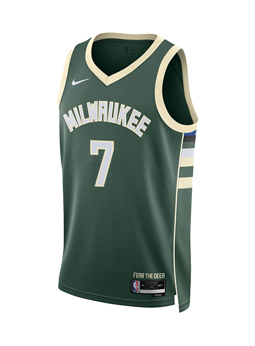Nike 2022 Icon Edition Kevin Porter Jr. Milwaukee Bucks Swingman Jerseyf-front