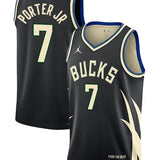 Nike 2022 Icon Edition Ryan Rollins Milwaukee Bucks Swingman Jersey-collage