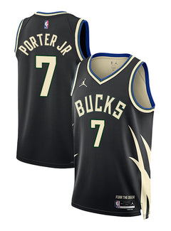 Nike 2022 Icon Edition Ryan Rollins Milwaukee Bucks Swingman Jersey-collage
